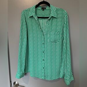 The Limited checkered button-down blouse